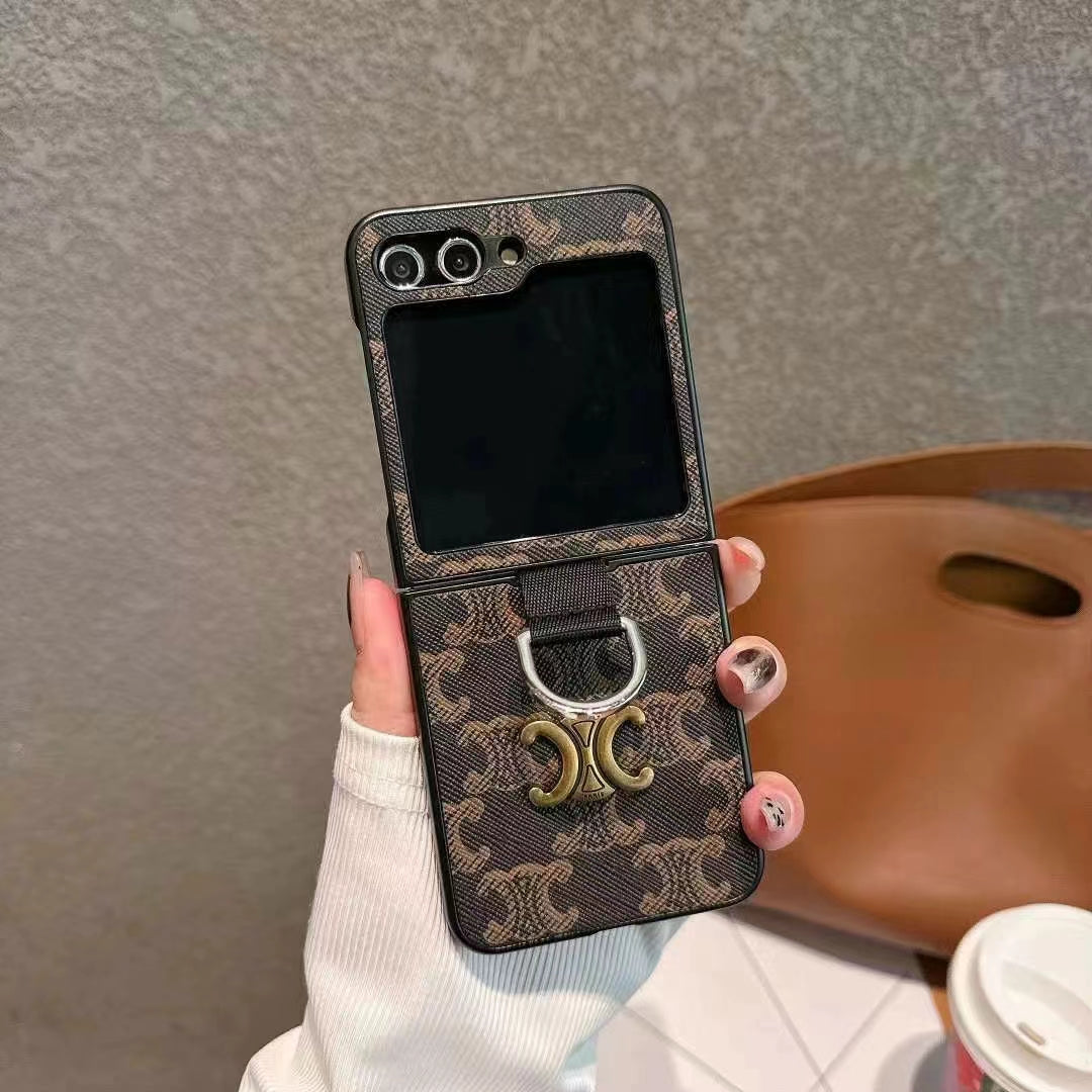 Arc de Triomphe Embossed Ring Leather Case