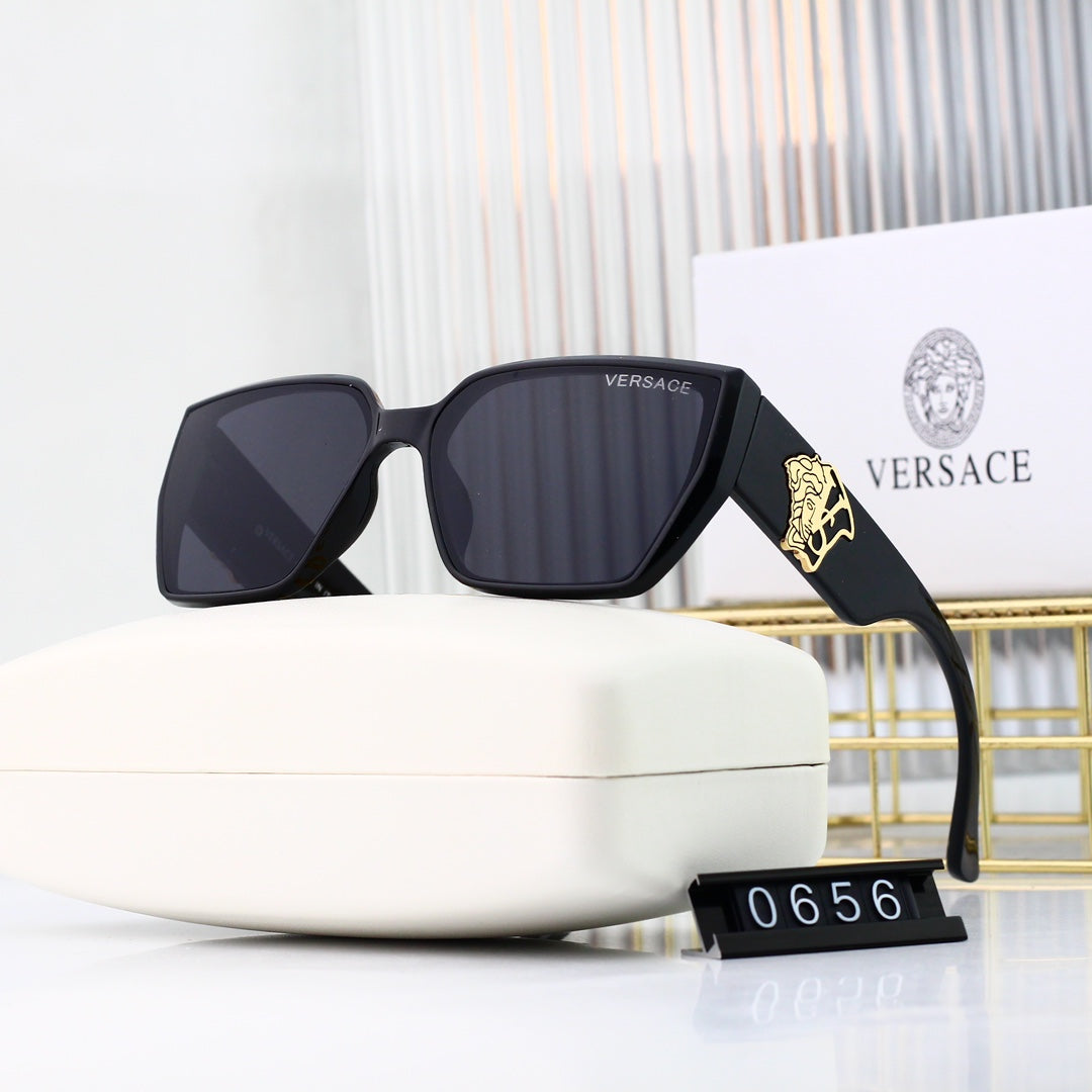 7 colors square frame anti-ultraviolet cat-eye sunglasses 0656