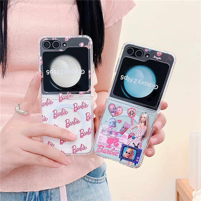 Cartoon Girl Bracelet Flip Magnetic Holder Case