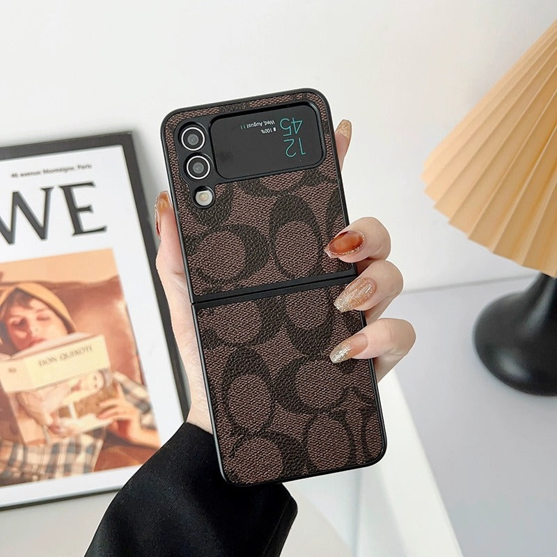 Leather C Embossed Case for Galaxy Z Flip