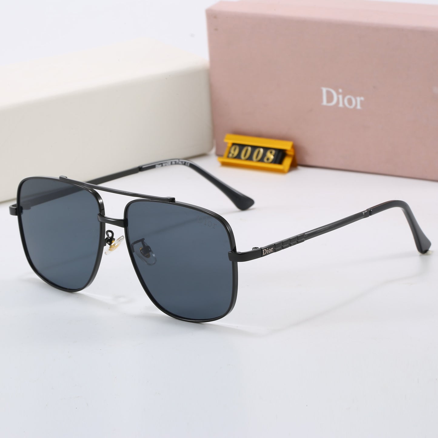 7 colors metal frame nylon lens sunglasses 9008