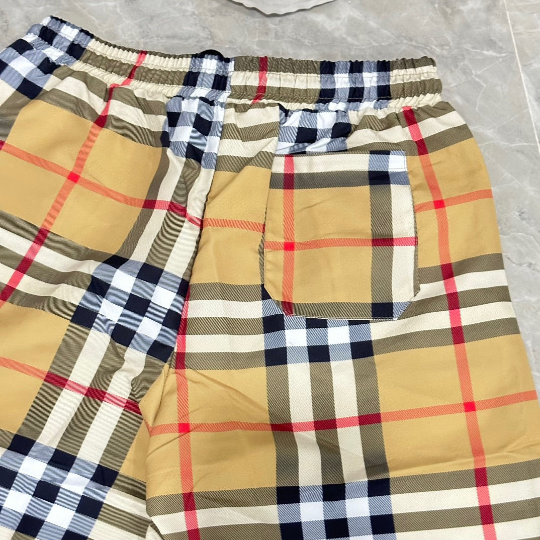 Classic Print Plaid Casual Quick-Drying Beach Shorts