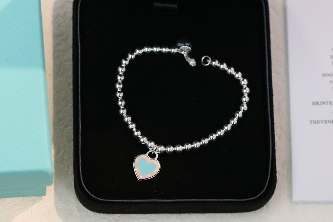 Heart-Shaped Pin Buckle Clavicle Necklace 925 Sterling Silver