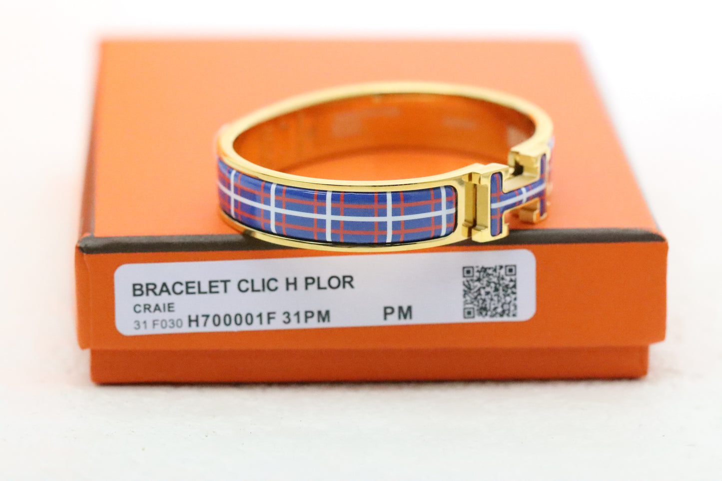 Gold enamel bracelet