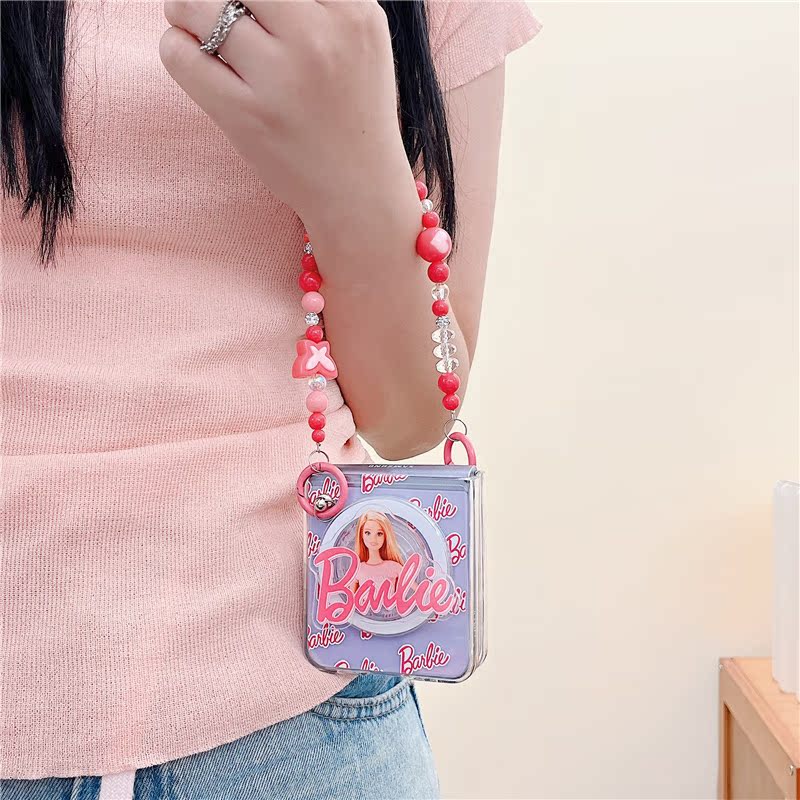 Cartoon Girl Bracelet Flip Magnetic Holder Case