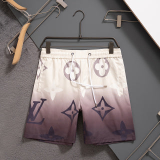 The latest white and purple gradient quick-drying shorts and beach pants