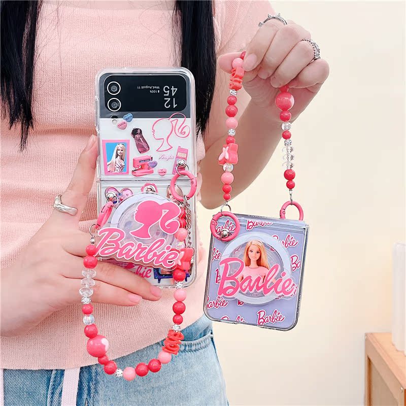 Cartoon Girl Bracelet Flip Magnetic Holder Case