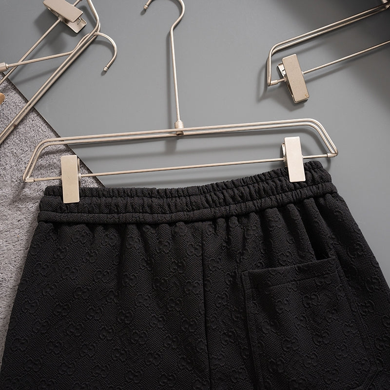 New spring and summer knitted embroidered shorts