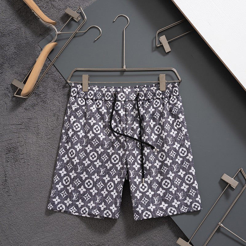 2025 latest quick-drying black and blue shorts beach pants
