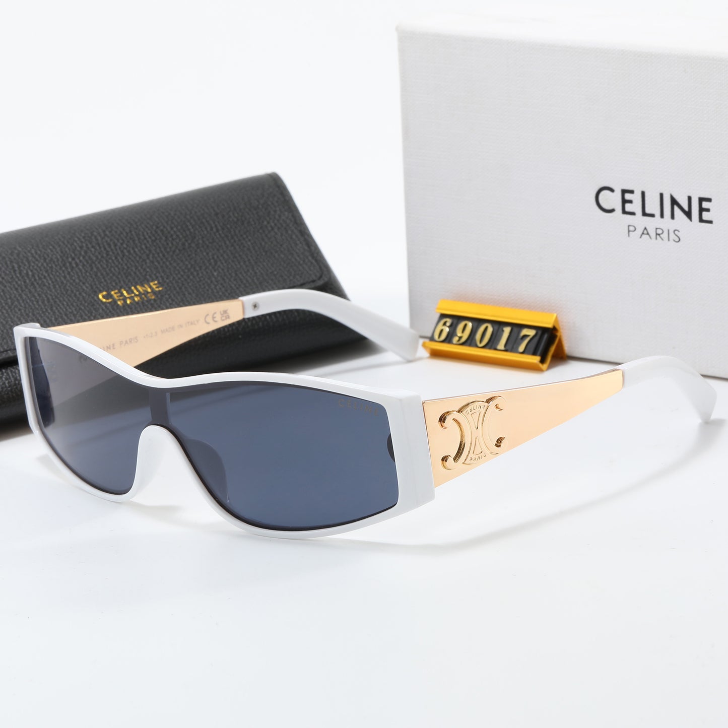 7 colors new integrated lens metal frame sunglasses 69017