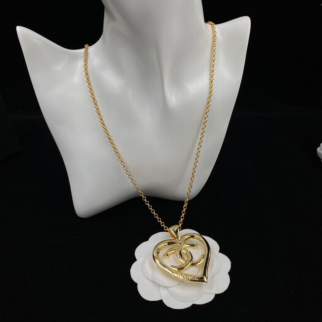 Large Heart Pendant Necklace