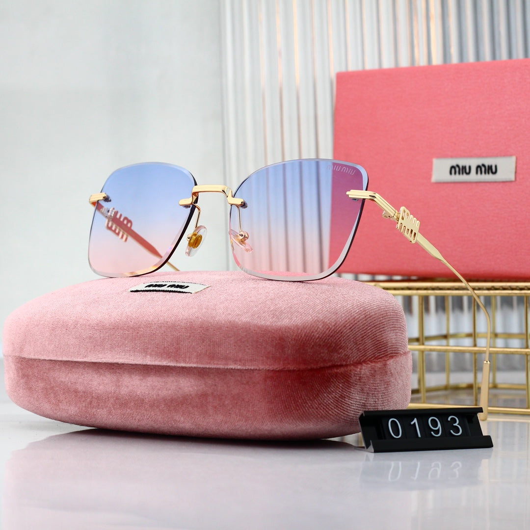 6-color high-definition lens frameless metal sunglasses 0193