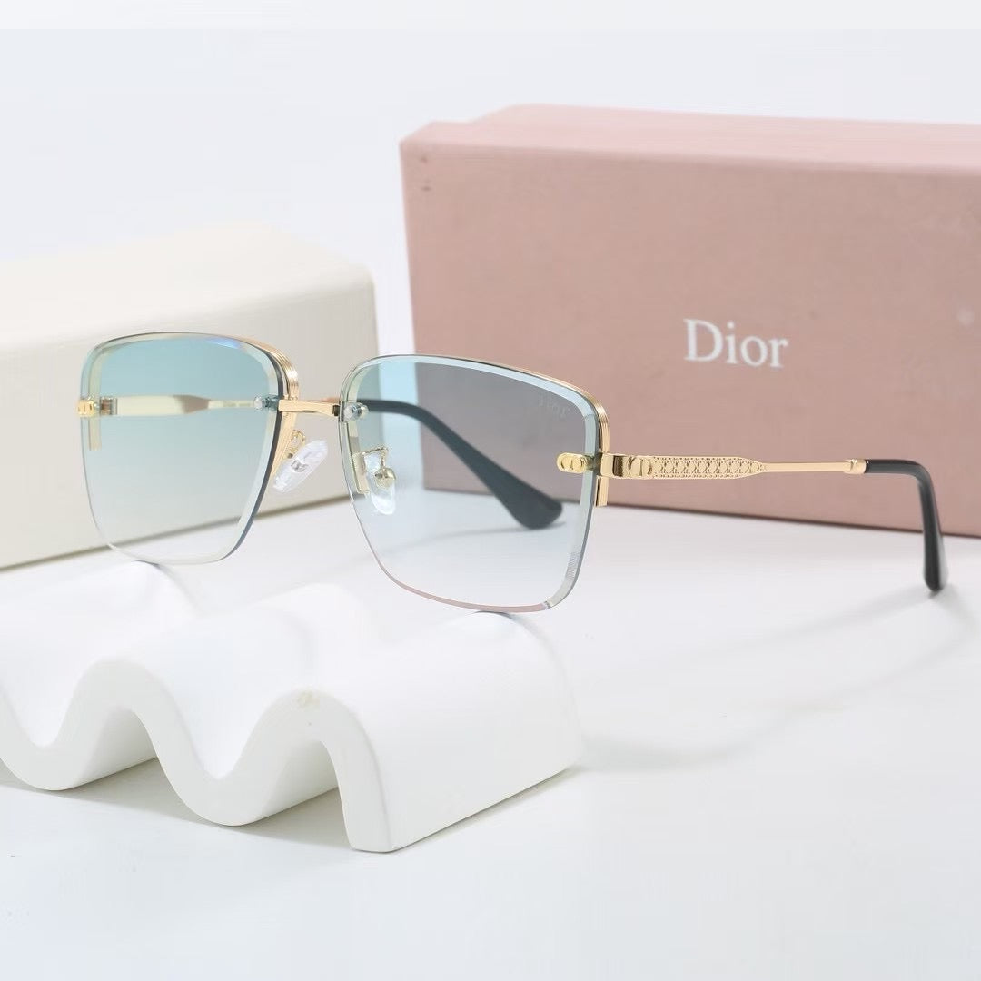 Gradient two-tone metal sunglasses