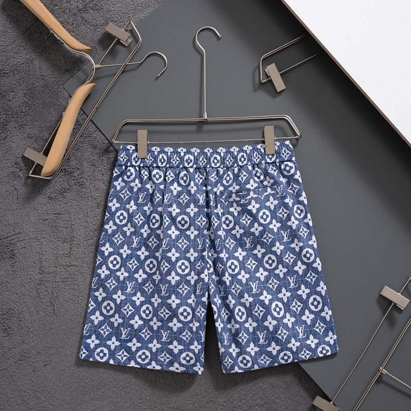 2025 latest quick-drying black and blue shorts beach pants