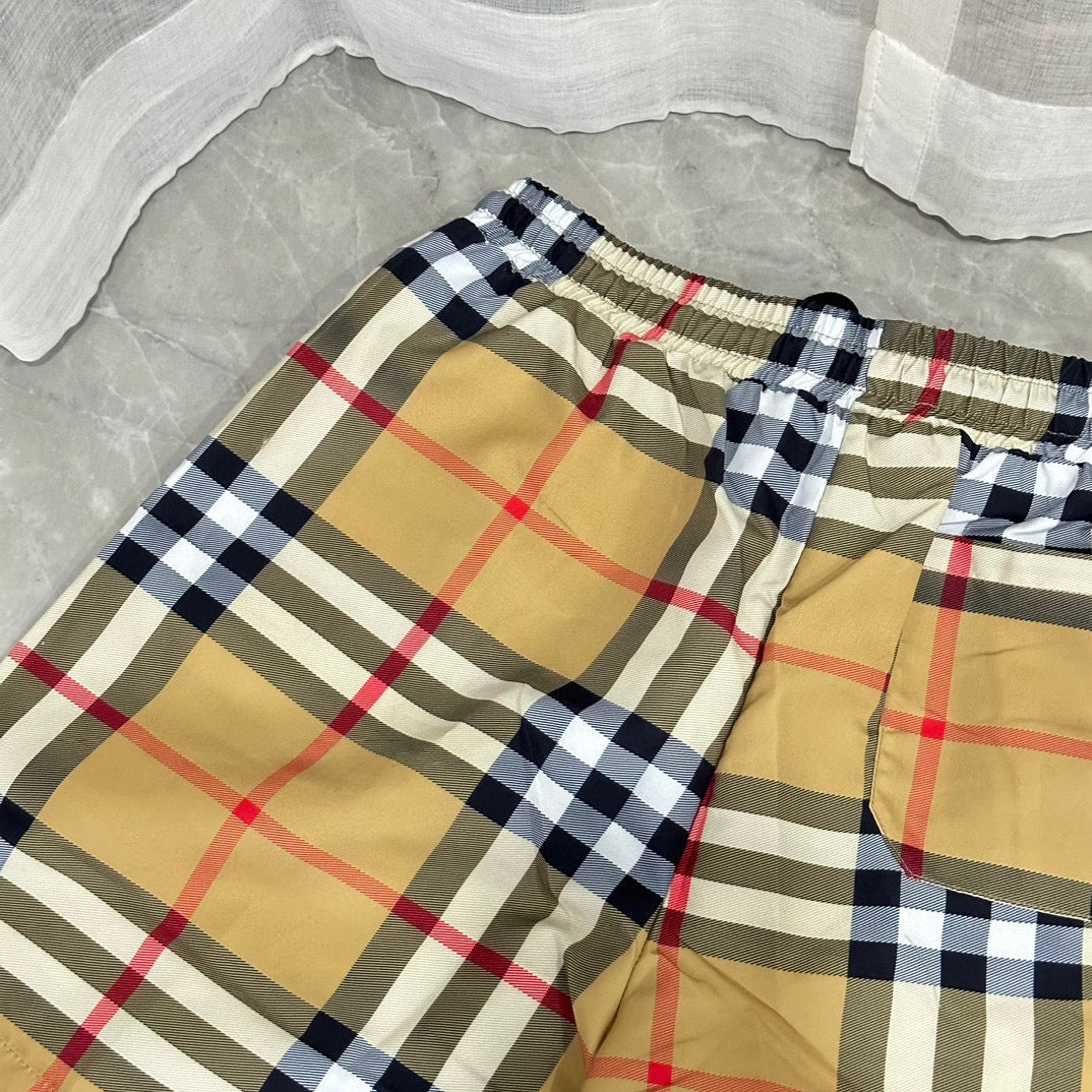 Classic Print Plaid Casual Quick-Drying Beach Shorts