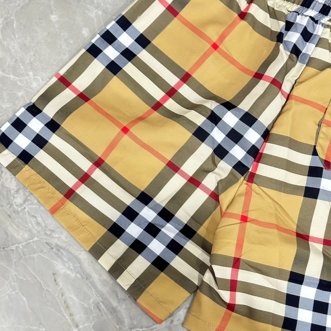Classic Print Plaid Casual Quick-Drying Beach Shorts