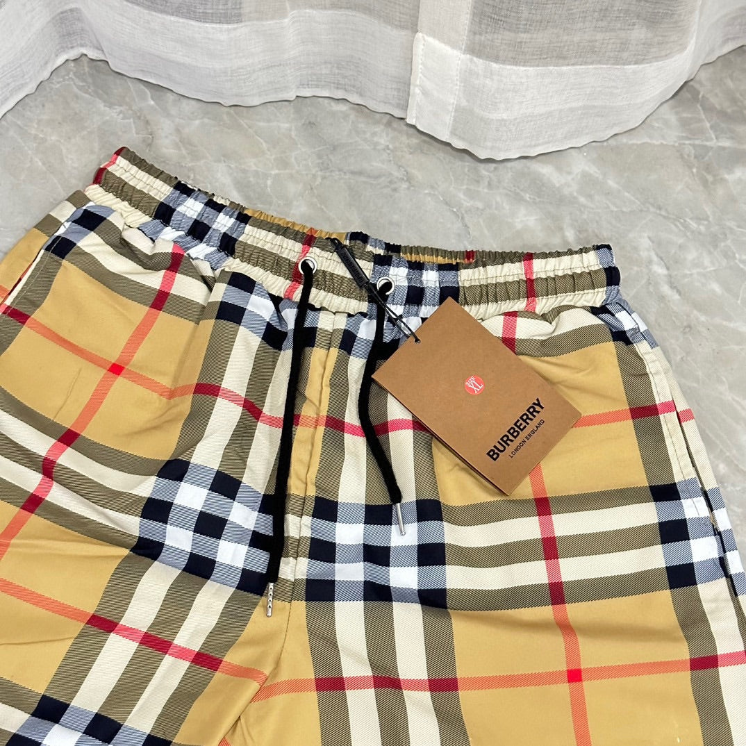 Classic Print Plaid Casual Quick-Drying Beach Shorts