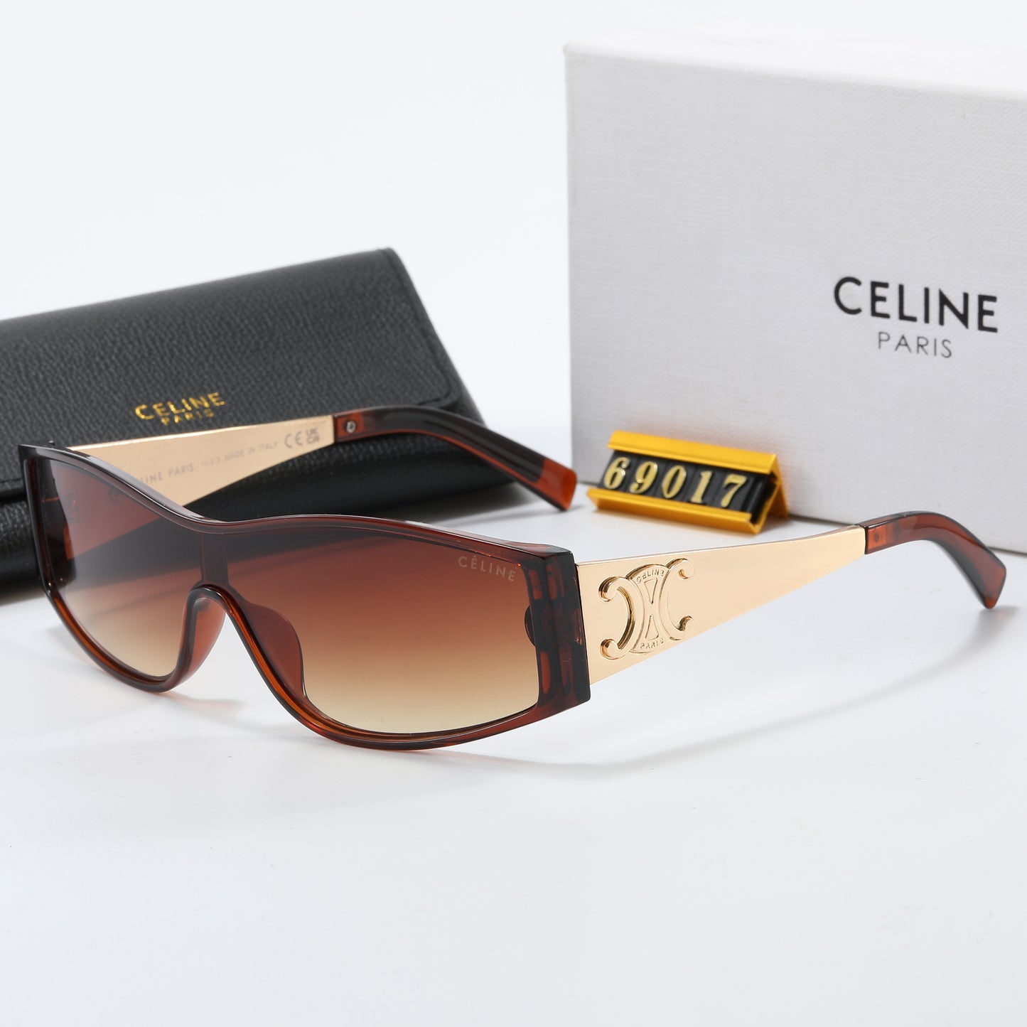 7 colors new integrated lens metal frame sunglasses 69017