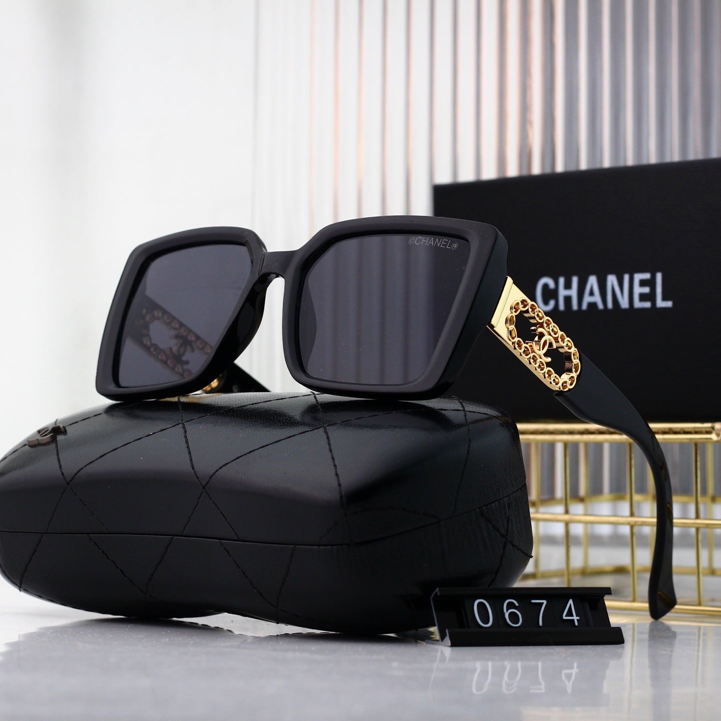 Square full frame new sunglasses 0674
