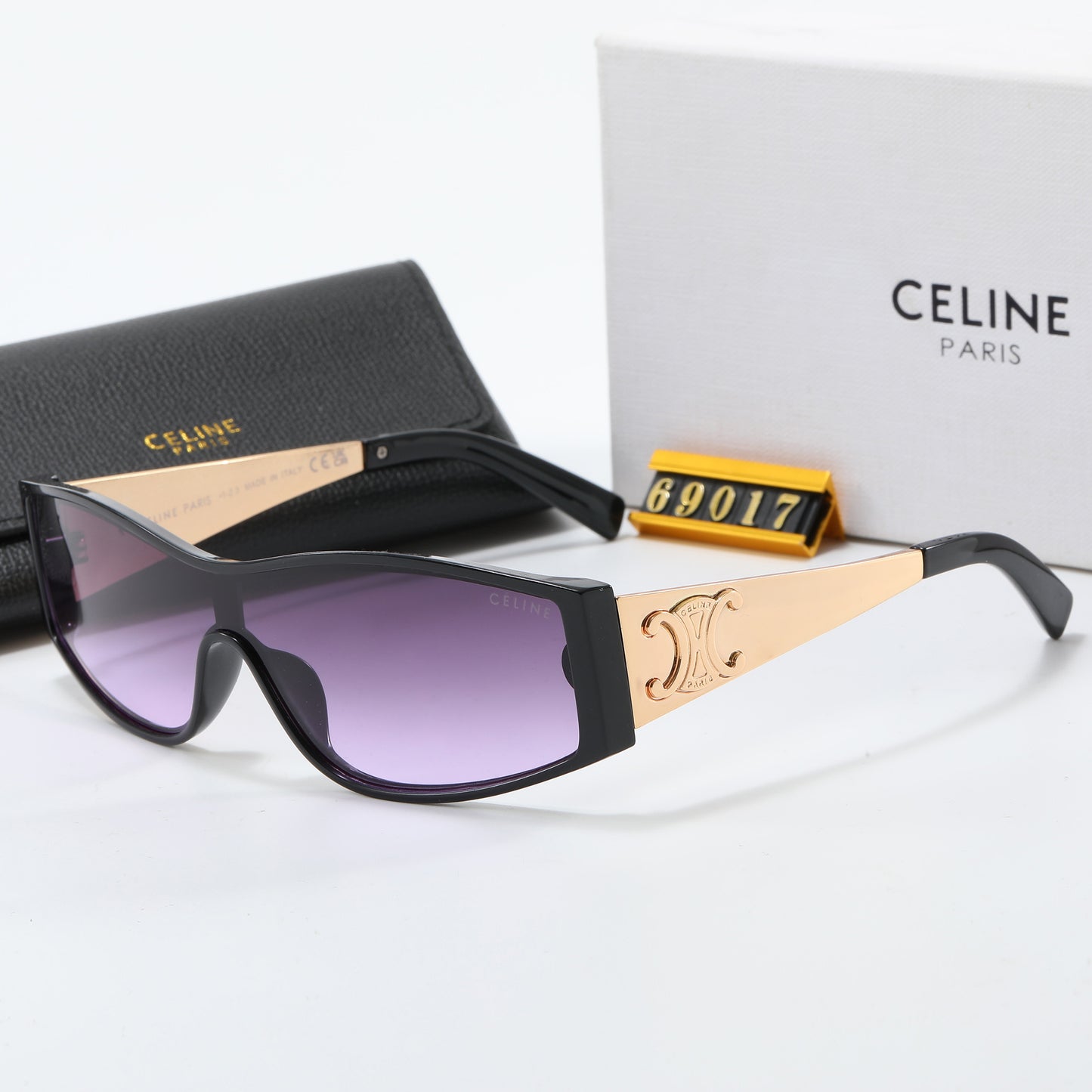 7 colors new integrated lens metal frame sunglasses 69017