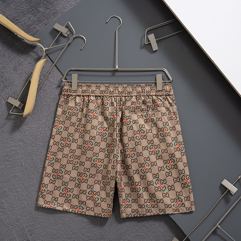 Dark brown outdoor quick-drying beach shorts