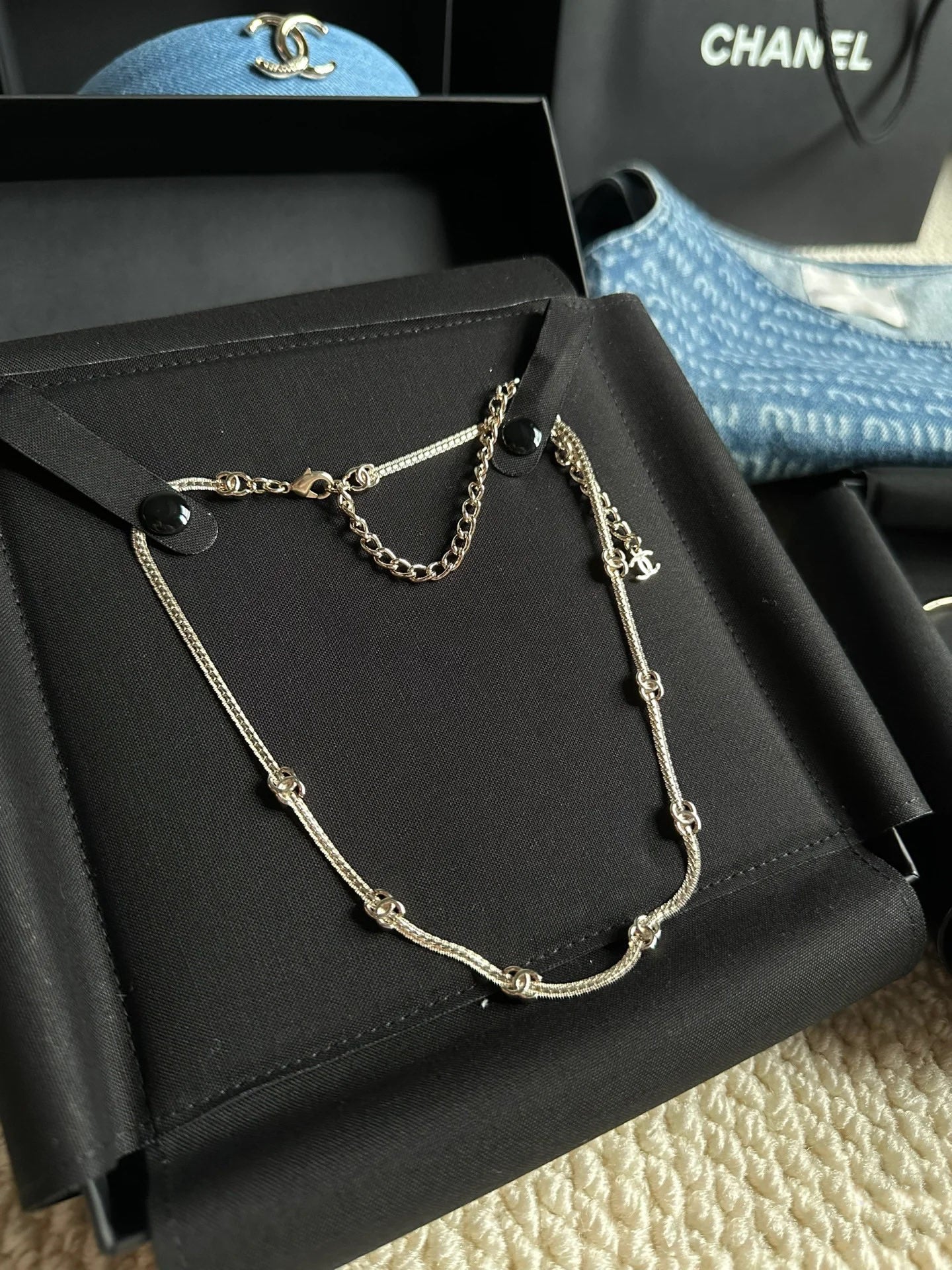 Classic Double C Snake Bone Necklace