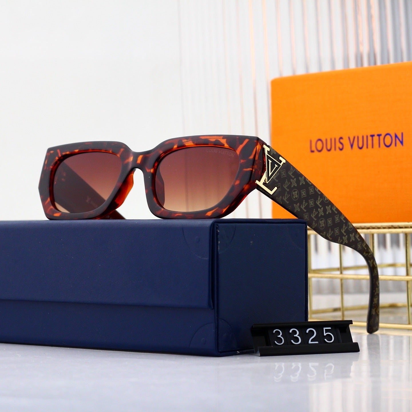 5-color plain lens sunglasses 3325