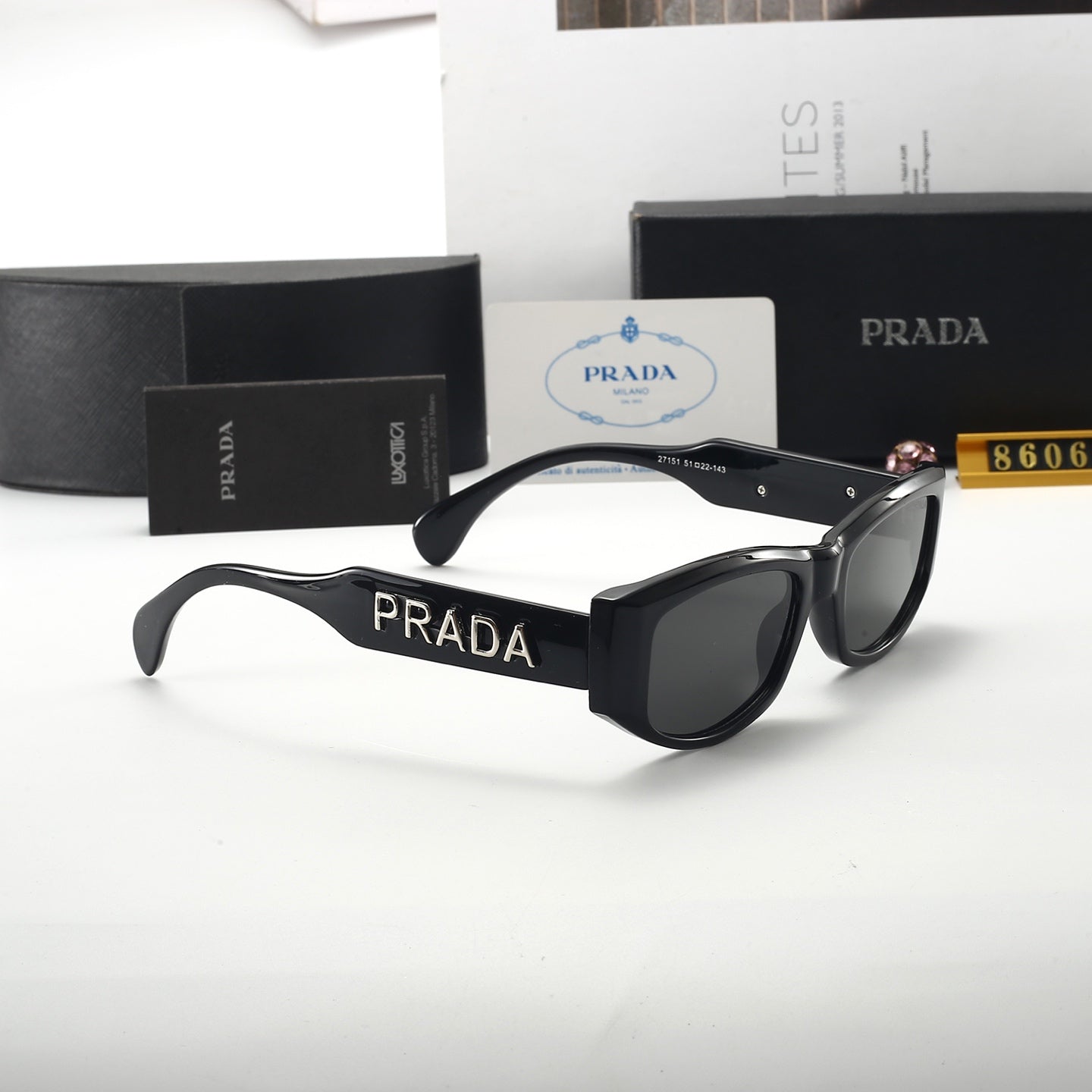 5 colors thin frame sunglasses 8606