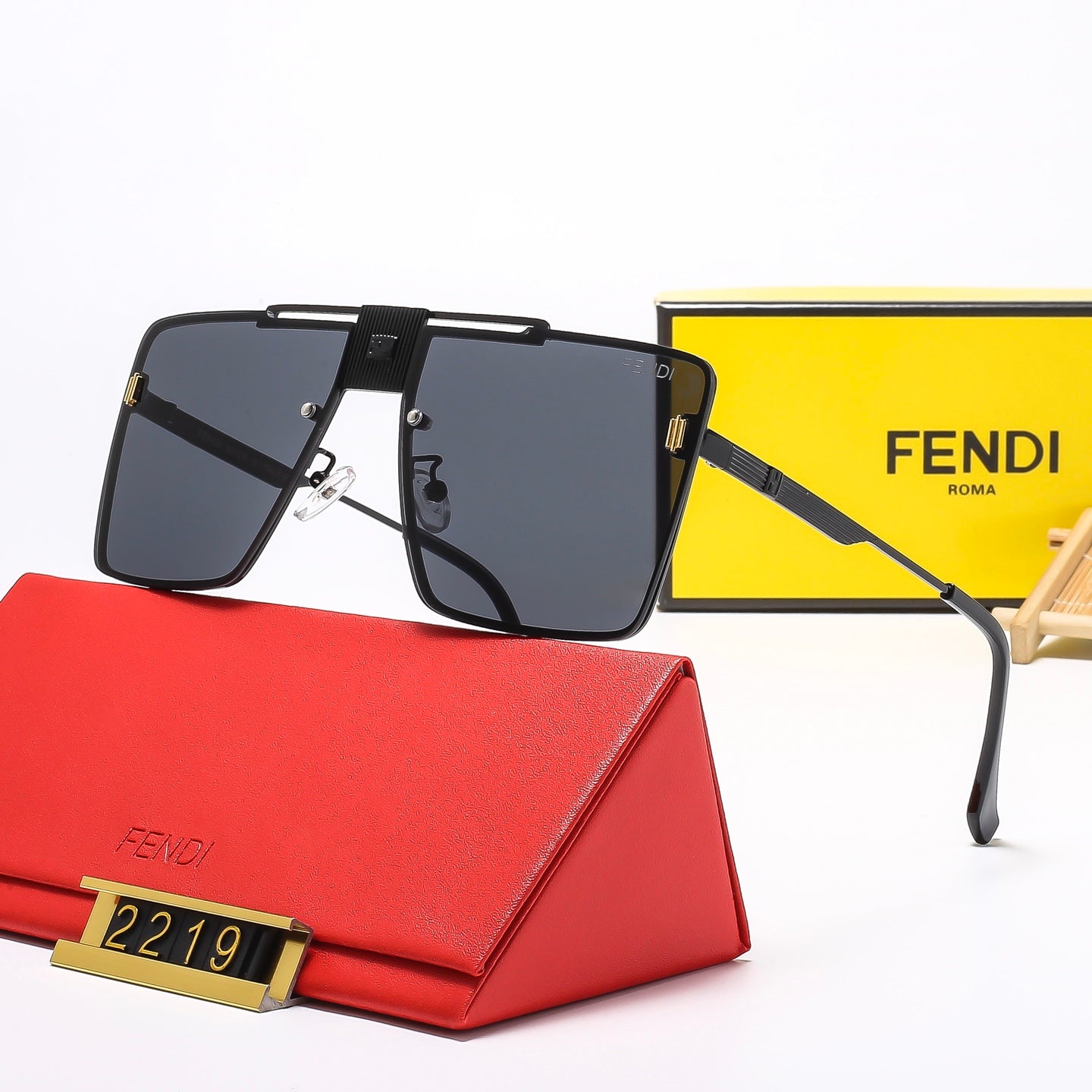 6 Color Square Frame Hot Sunglasses 2219