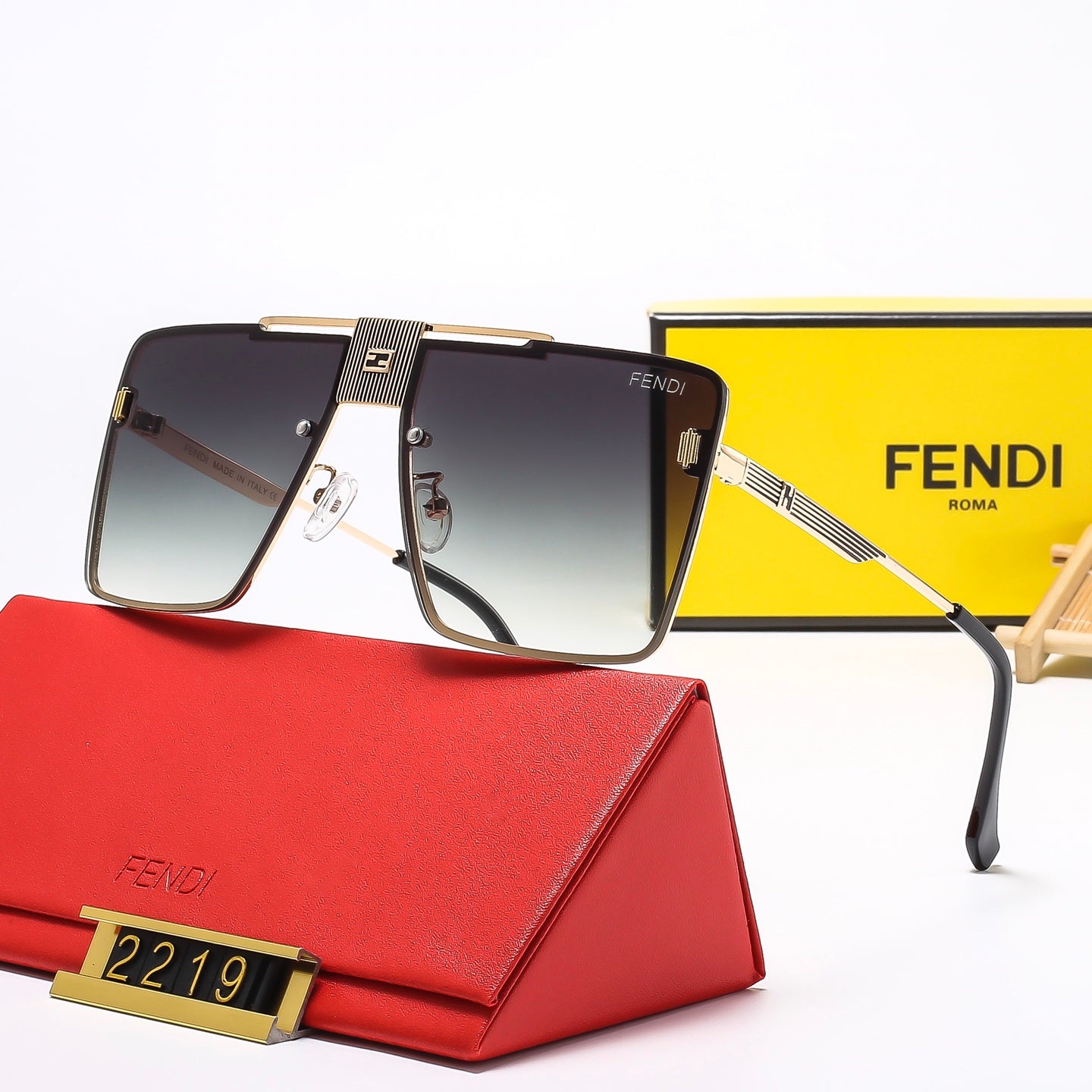 6 Color Square Frame Hot Sunglasses 2219