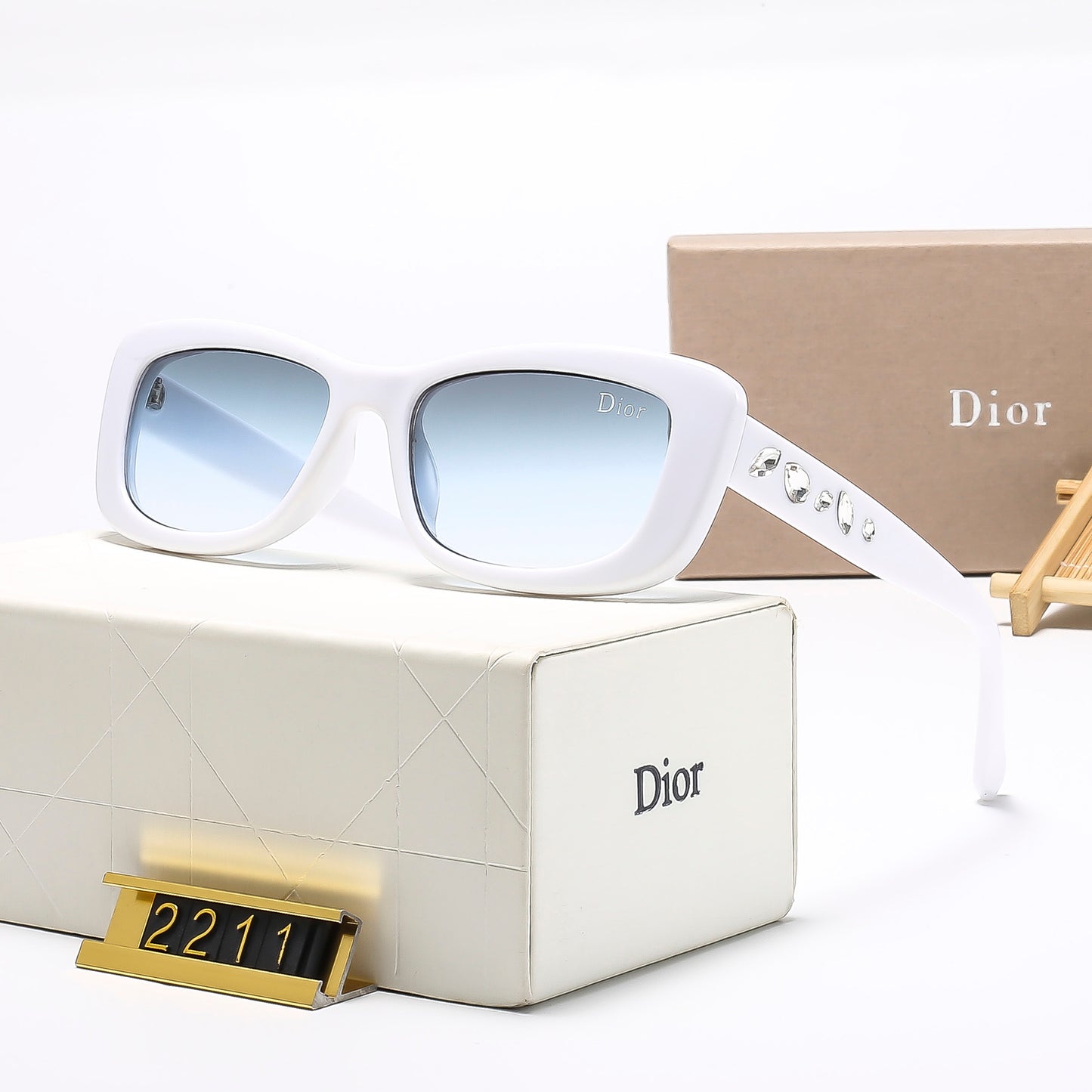 6 colors trendy HD lens sunglasses 2211