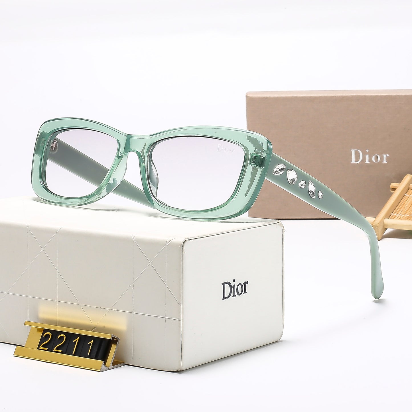 6 colors trendy HD lens sunglasses 2211
