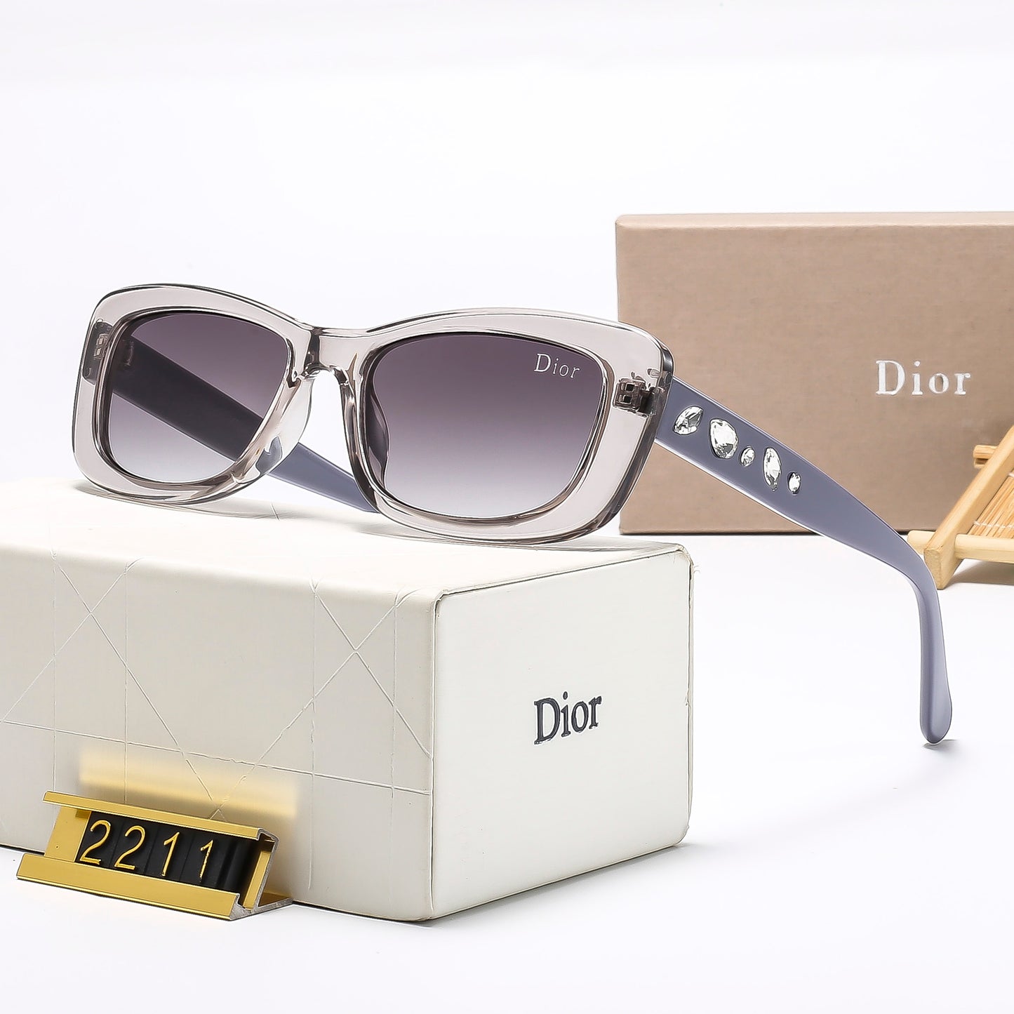 6 colors trendy HD lens sunglasses 2211