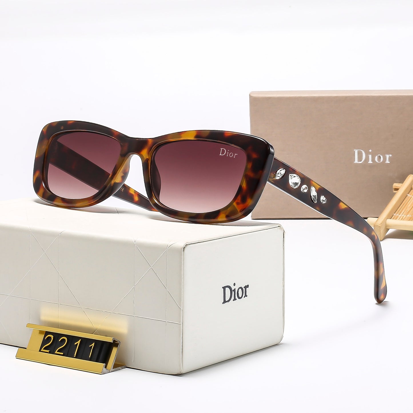 6 colors trendy HD lens sunglasses 2211