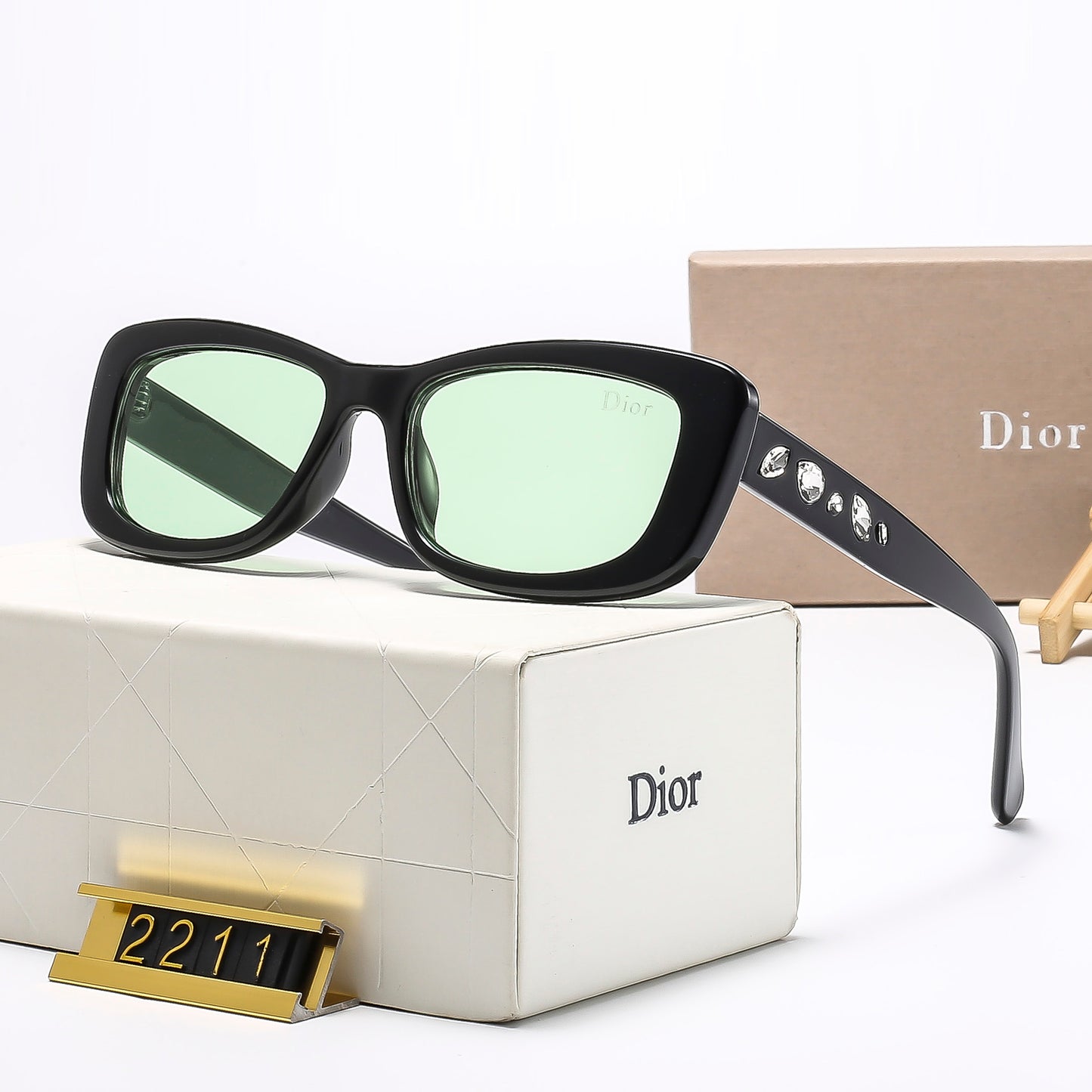 6 colors trendy HD lens sunglasses 2211