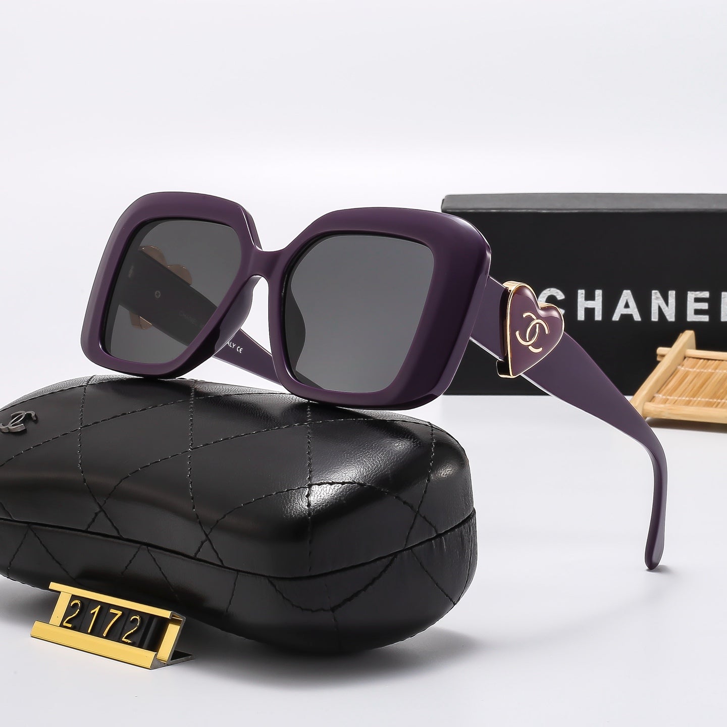 6 Colors Square Frame HD Lens Sunglasses 2172