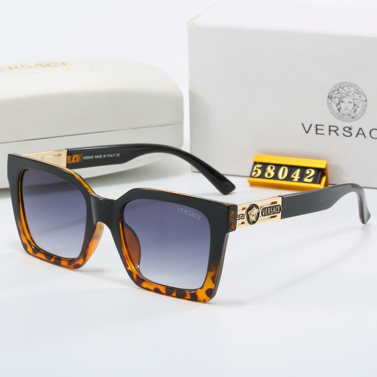 5 Color Trendy Square Frame Sunglasses 58042