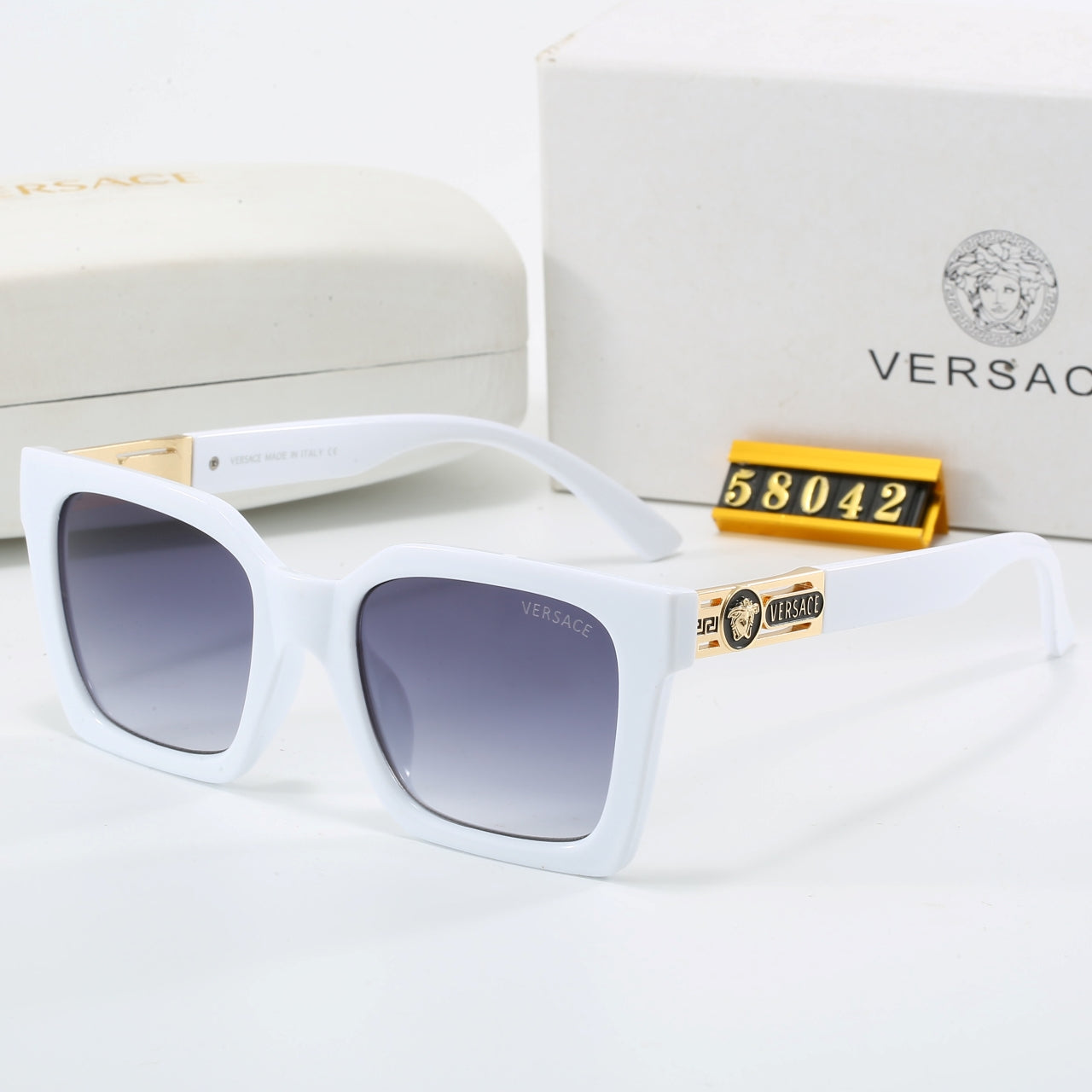 5 Color Trendy Square Frame Sunglasses 58042