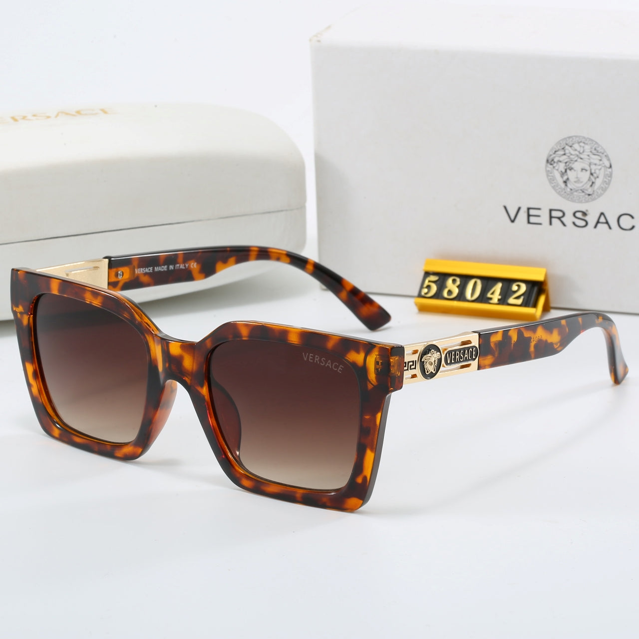 5 Color Trendy Square Frame Sunglasses 58042
