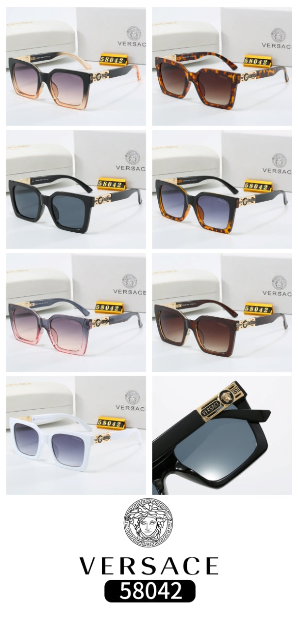 5 Color Trendy Square Frame Sunglasses 58042