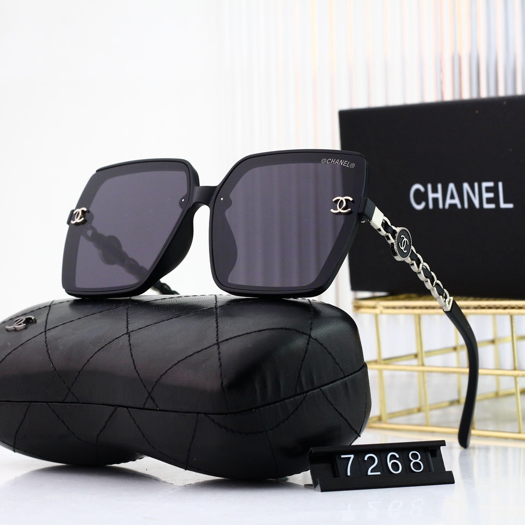 5-color Polaroid nylon HD lenses frameless design sunglasses 7268