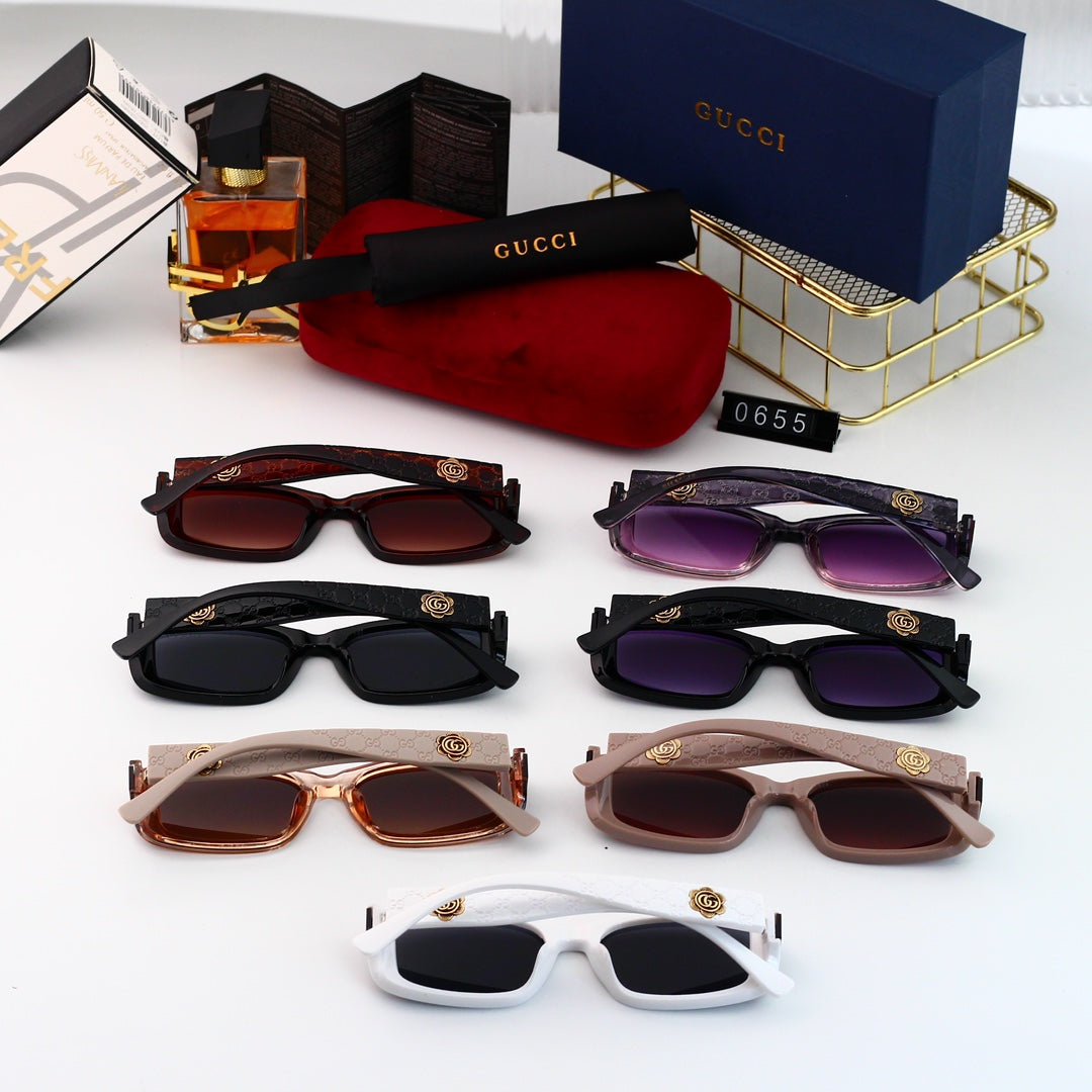 7-color curved nylon HD lenses Full frame sunglasses 0655