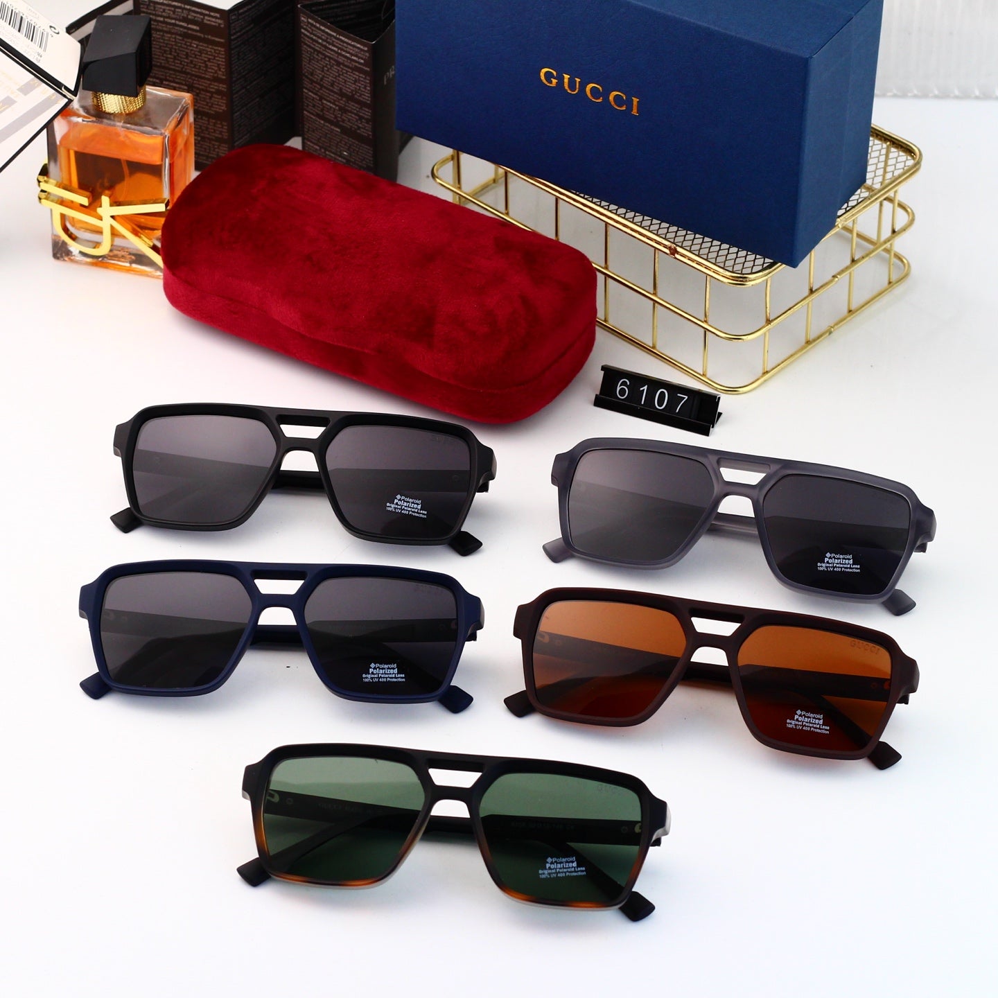 4 colors of trendy sunglasses 6107