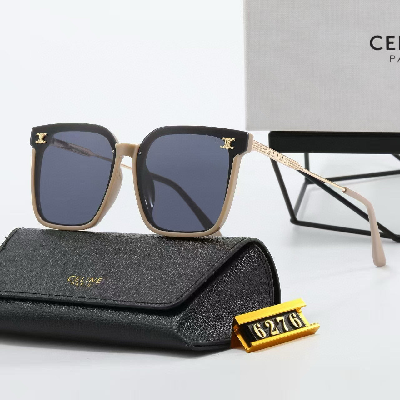 5 Colors Fashion Metal Temple Sunglasses 6276