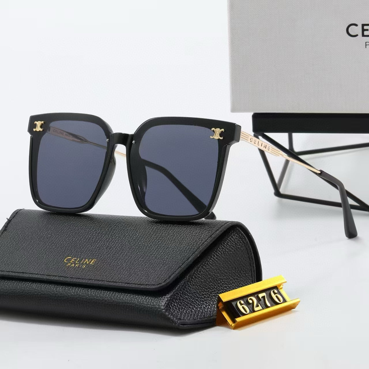 5 Colors Fashion Metal Temple Sunglasses 6276