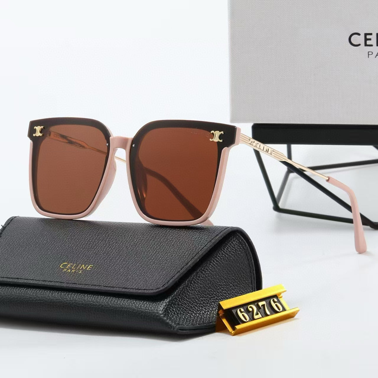 5 Colors Fashion Metal Temple Sunglasses 6276