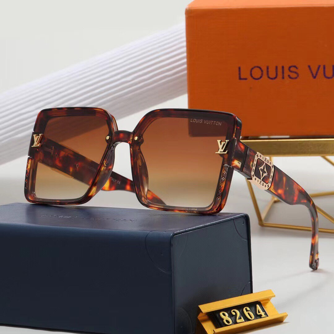 7 colors high-end square frame sunglasses 8264