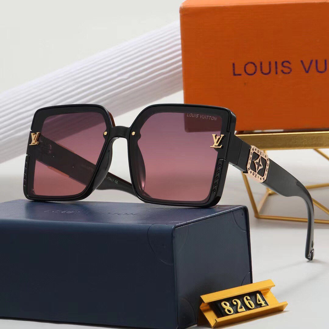 7 colors high-end square frame sunglasses 8264