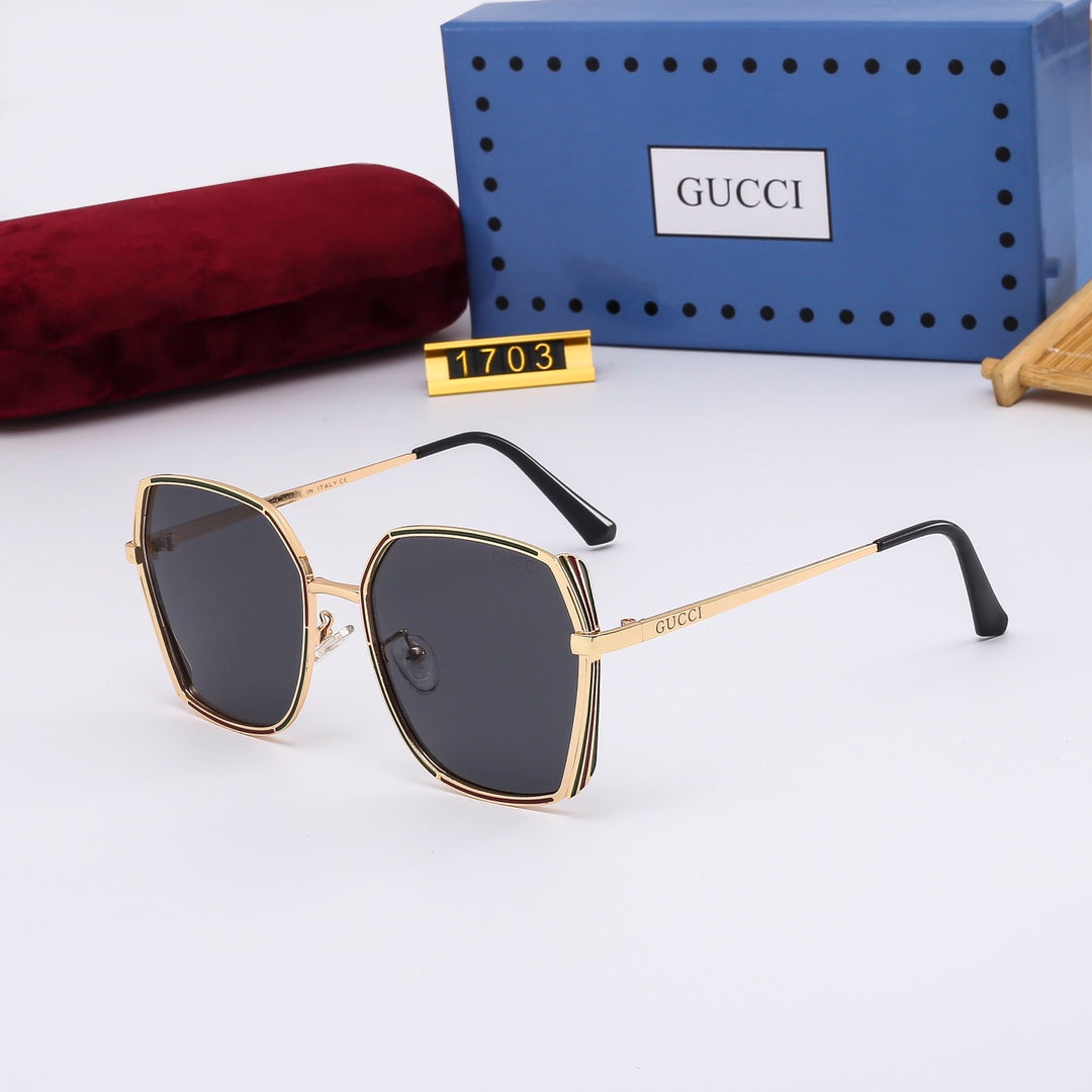 4-color trendy plain sunglasses 1703