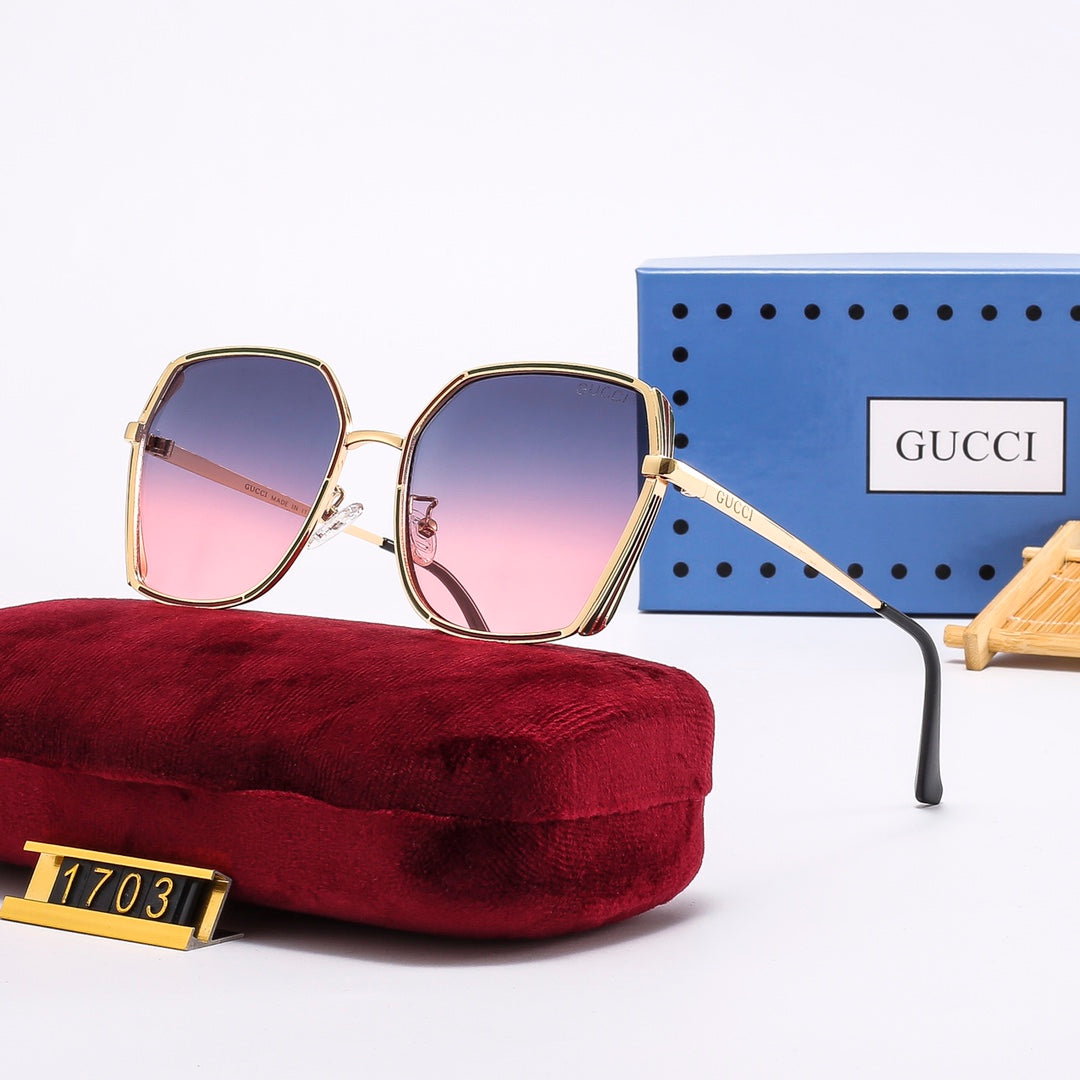 4-color trendy plain sunglasses 1703